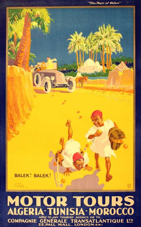 Algeria Tunisia Morocco Motor Tours poster  Print